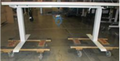 Top Home Edition, Height Adjustable, 2 Leg, 3 Stage (TLEG), 30" Deep x 54" Wide Rectangular Top, Table Laminate, White