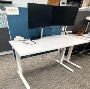 Standing Desk & Privacy Screen - Aqua Blue - KIT 101 PM AREA