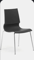 Knoll Gigi Armless Stackable Side Chair - Graphite Shell